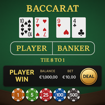 Betinia - Baccarat Table Game - High Stakes Play