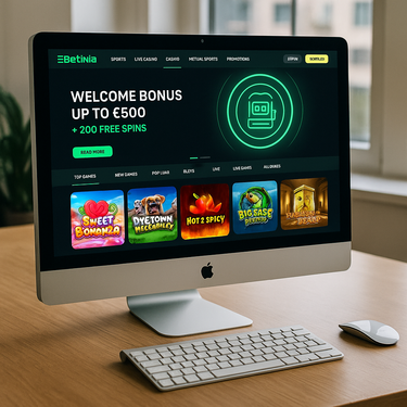 Betinia - Desktop Platform Interface - User-Friendly Design